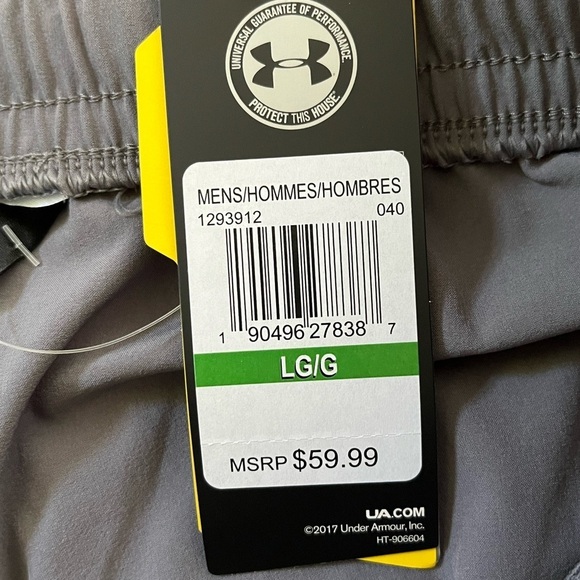 NWT Under Armour Men's Storm Grey Athletic Pants Size Large Water Resistant - Picture 9 of 14